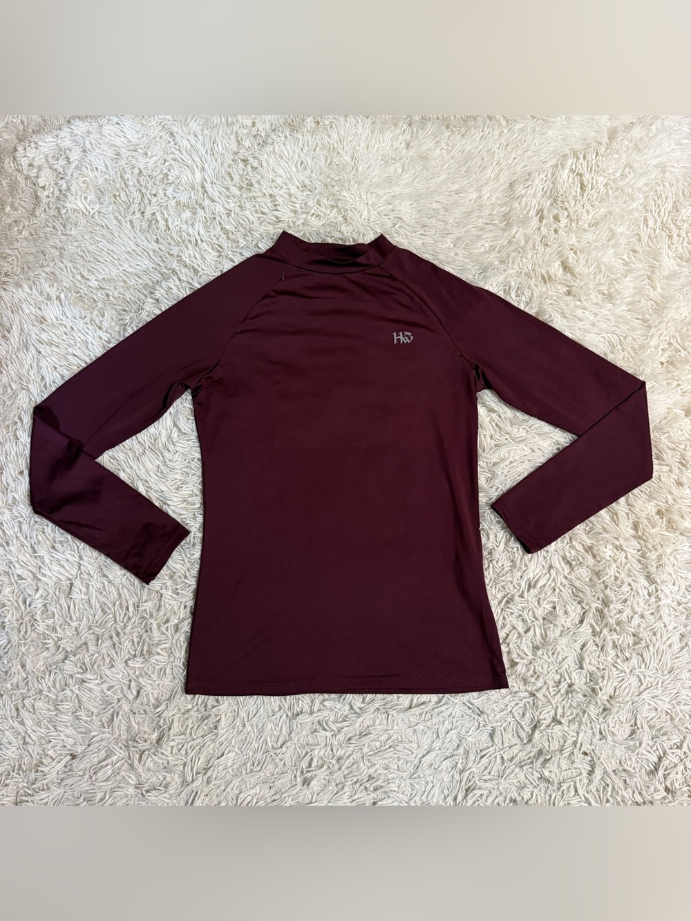Women’s Large Burgundy Horseware Long Sleeve Horseback Riding Sunshirt. Good Con